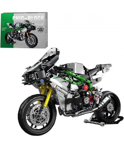 Building Blocks Motorcycle 858Pieces Racing Off Road Moto Bricks Model DIY Motorcycle Building Blocks Toys Compatible with Le...