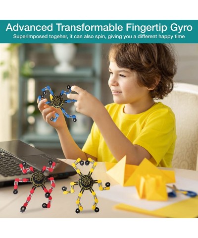 FIDGETVIBE Fidget Toys Pack – Transformable Spinner for Boys and Girls – Advanced Transformable Fingertip Gyro – Durable ABS ...