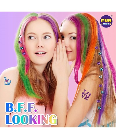 Girls Temporary Glitter Tattoo Hair Color Combo Set FunKidz Makeup Kit for Kids Includes Hair Chalk Pens Tattoo Stencils $41....