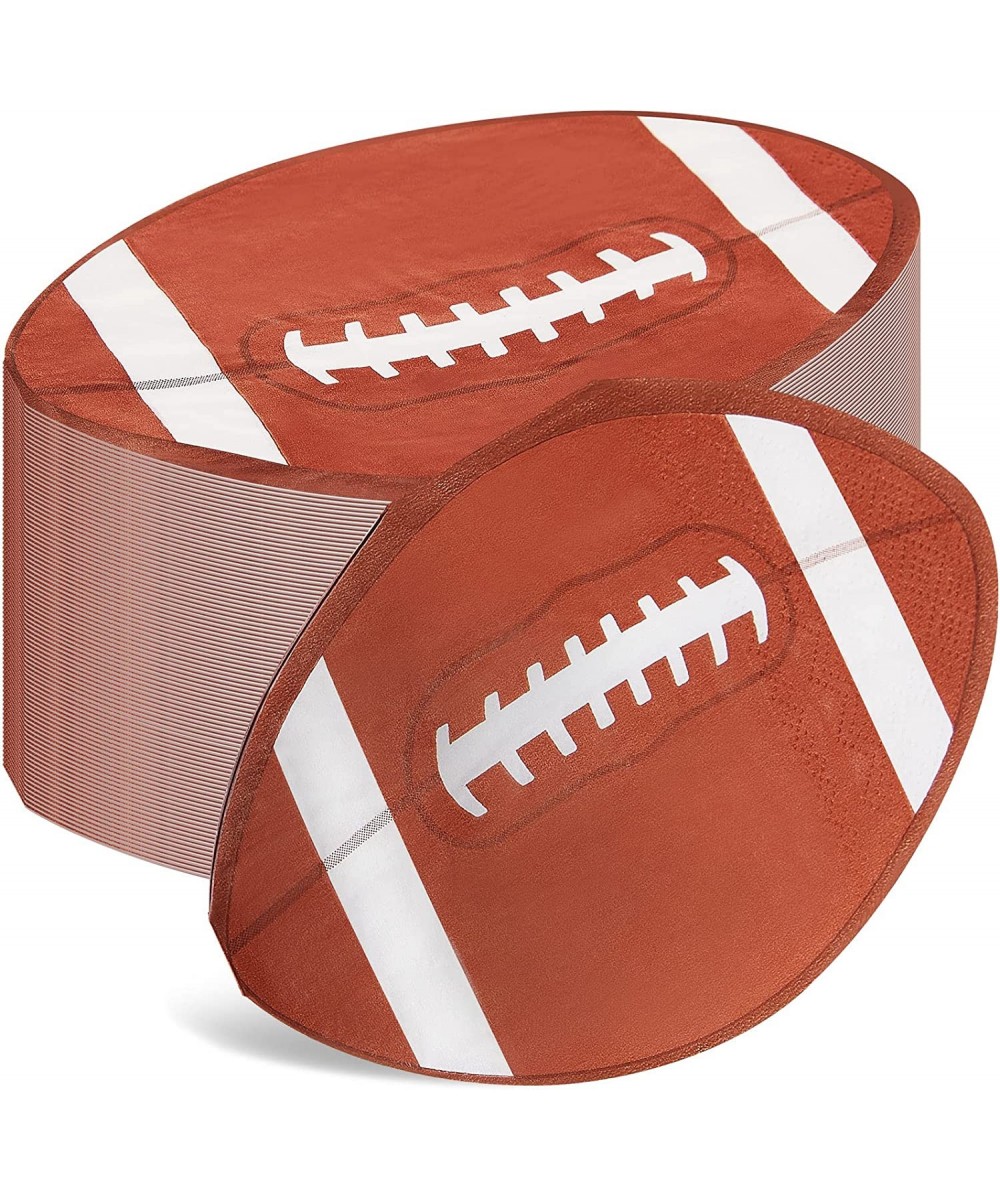 120 Pack 6.3X 3.7 Inches Football Party Napkins Football Shape Paper Napkins Disposable Football Napkins Football Cocktail Na...