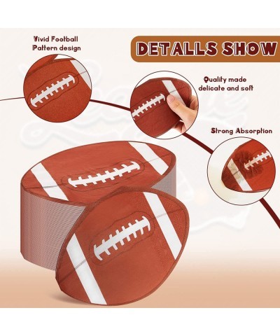 120 Pack 6.3X 3.7 Inches Football Party Napkins Football Shape Paper Napkins Disposable Football Napkins Football Cocktail Na...