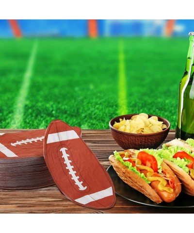 120 Pack 6.3X 3.7 Inches Football Party Napkins Football Shape Paper Napkins Disposable Football Napkins Football Cocktail Na...