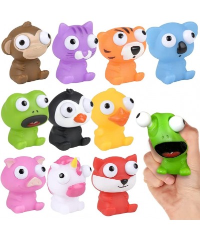 Squeezy Animals with Pop Out Eyes Set of 20 Fun Squeeze Stress Relief Toys for Kids Fun Goodie Bag Fillers Birthday Party Fav...