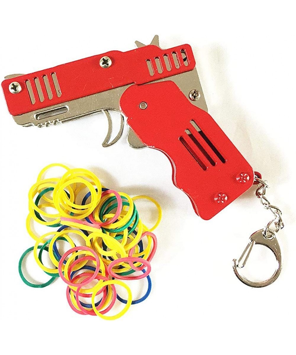 Rubber Band Gun Foldable All Metal Materials of Zinc-Iron Alloy Mini Compact can be Hung on Keychain $15.95 Gags & Practical ...