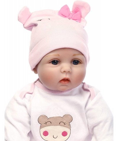 Reborn Baby Dolls Girl Soft Vinyl Silicone Newborn Baby Dolls 22" Pink Outfit Gift Set $93.08 Dolls