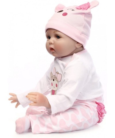 Reborn Baby Dolls Girl Soft Vinyl Silicone Newborn Baby Dolls 22" Pink Outfit Gift Set $93.08 Dolls