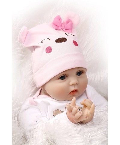 Reborn Baby Dolls Girl Soft Vinyl Silicone Newborn Baby Dolls 22" Pink Outfit Gift Set $93.08 Dolls