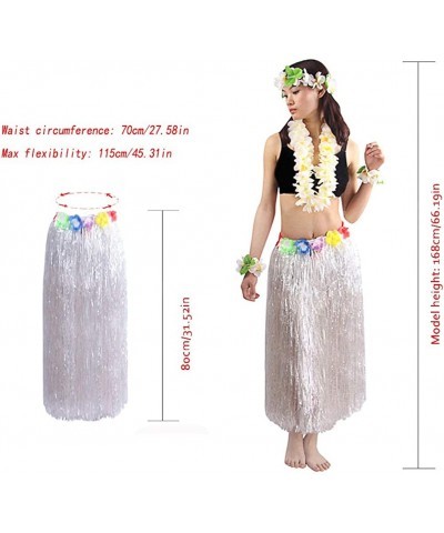 5pcs/ Set Women's Hawaiian Luau Elastic Grass Hula Skirt 80cm $29.29 Kids' Dress-Up Accessories