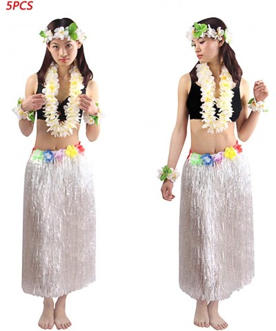 5pcs/ Set Women's Hawaiian Luau Elastic Grass Hula Skirt 80cm $29.29 Kids' Dress-Up Accessories