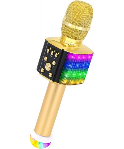 Kids Wireless Bluetooth Karaoke Microphone with Colorful Lights & USB Disco Light 4 in 1 Portable Karaoke Machine for Christm...