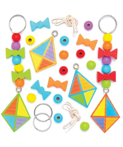 AT674 Kite Wooden Keyring & Bag Dangler Kits - Pack of 4 Design Your Own Kits for Kids Arts and Crafts Projects $17.02 Craft ...