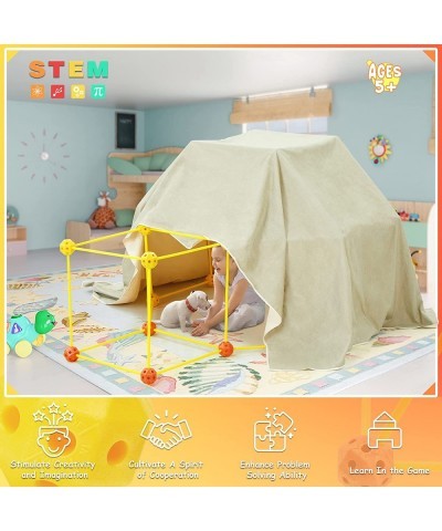 Kids Fort Building Kit Creative Construction STEM Toys DIY Building Play Tent Indoor and Outdoor Playhouse Educational Learni...