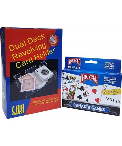 Canasta Games Playing Cards With 2 Deck Rotating Card Tray Holder Set $43.36 Card Games