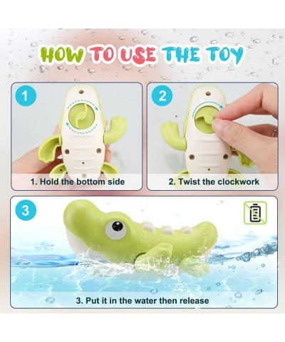 Bath Toys Cute Animal Baby Bathtub Wind Up Toys - 3 Pack Swimming Pool Bath Toys for Toddlers 1-3 Water Play Set Shower Beach...