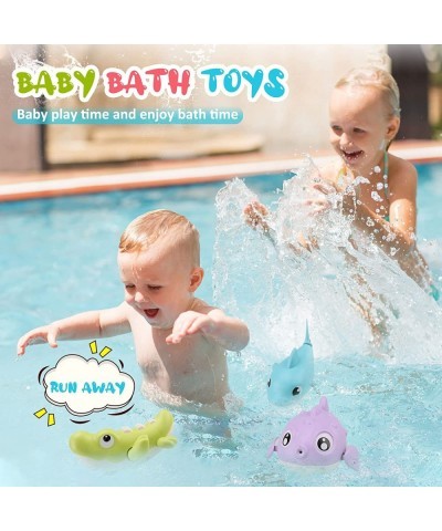 Bath Toys Cute Animal Baby Bathtub Wind Up Toys - 3 Pack Swimming Pool Bath Toys for Toddlers 1-3 Water Play Set Shower Beach...