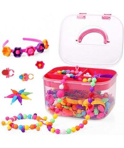 650pcs Snap Pop Beads Jewelry Making Kit Stringless Cordless PopBead Beads Girls Toys Arts Crafts DIY Hairband Necklaces Brac...