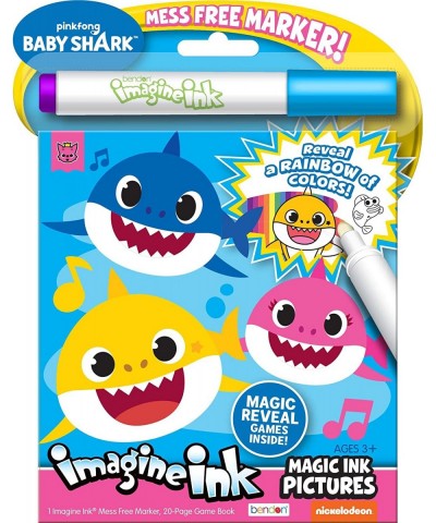 Imagine Ink Magic Ink Pictures and Game Book with Mess Free Marker (Baby Sharks) $14.63 Kids' Drawing & Writing Boards