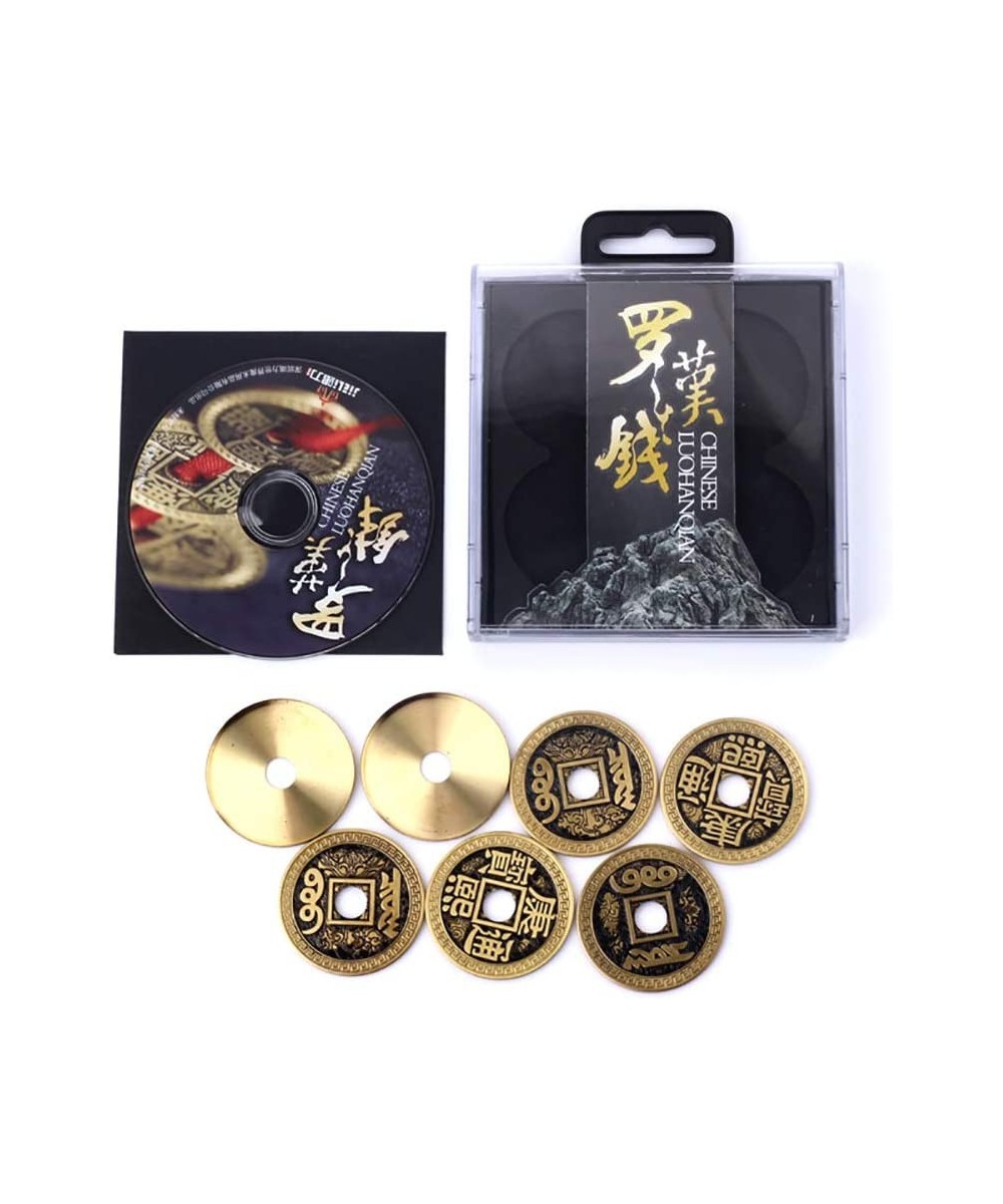 Coin Magic-Chinese LuohanQian Deluxe Chinese Ancient Coin Set Magic Tricks Appearing/Vanishing Close Up Magic Gimmick Magicia...