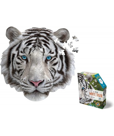 WHITE TIGER 300 Piece Jigsaw Puzzle For Ages 10 and up - 6004 - Unique-Shaped Border Challenging Random Cut Five-Sided Box Fi...