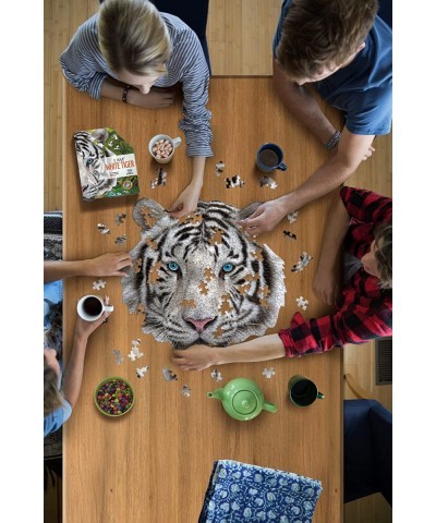 WHITE TIGER 300 Piece Jigsaw Puzzle For Ages 10 and up - 6004 - Unique-Shaped Border Challenging Random Cut Five-Sided Box Fi...