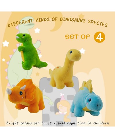 Plush Dinosaur Stuffed Animal 4 Pack 10'' Plushies Dinosaur Toys for Boys and Girls Soft Great Gift for Birthday or Children'...