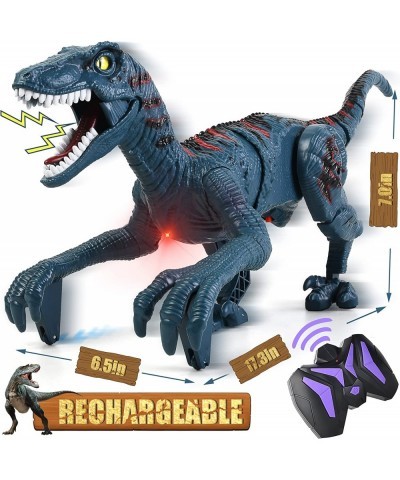 Remote Control Dinosaur Toys Kids - Jurassic Velociraptor Toys Imitates Walking and Sounds - Dinosaurs Toys for Boys Girls 3-...