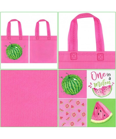 20Pcs Watermelon Party Favor Bags Reusable Summer Watermelon Gift Bags Watermelon Goodie Treat Candy Bags for Kids Summer Fru...