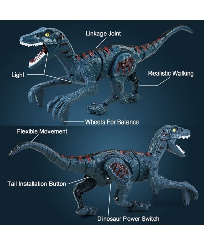 Remote Control Dinosaur Toys Kids - Jurassic Velociraptor Toys Imitates Walking and Sounds - Dinosaurs Toys for Boys Girls 3-...