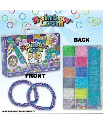 Rainbow Loom® DUO Combo with JEWEL Rubber Bands Collection Features 2 connectable Rainbow Looms to make LONGER and WIDER crea...