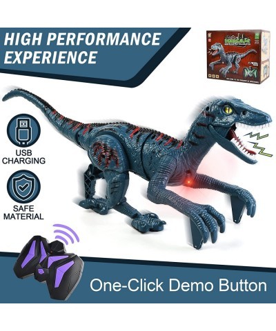 Remote Control Dinosaur Toys Kids - Jurassic Velociraptor Toys Imitates Walking and Sounds - Dinosaurs Toys for Boys Girls 3-...