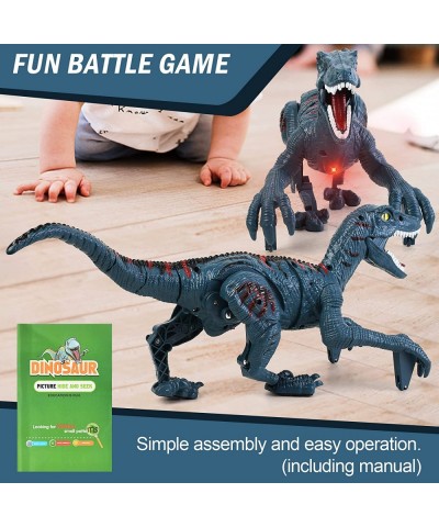 Remote Control Dinosaur Toys Kids - Jurassic Velociraptor Toys Imitates Walking and Sounds - Dinosaurs Toys for Boys Girls 3-...