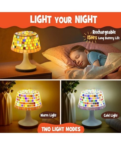 Make Your Own Mosaic Night Light Kit DIY Lamp Arts and Crafts Kit for Kids & Adult Creativity Rechargeable Turkish Table Lamp...