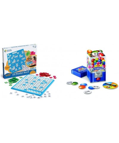 120 Number Board Tray & Numbered Tiles Common Core Math 181 Piece & Pop for Addition and Subtraction Math Game Easter Toys Cl...