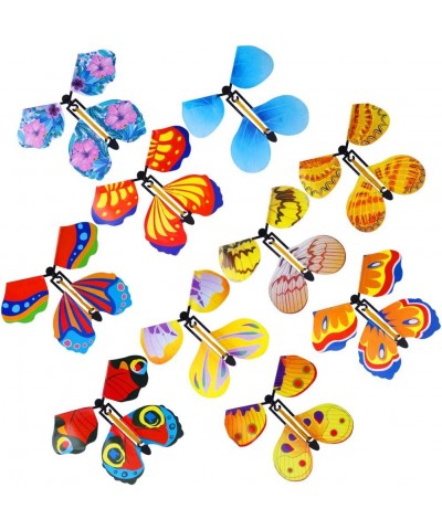 10 Packs Magic Flying Butterfly Card Surprise Wind Up Butterfly in The Book Rubber Band Powered Magic Gift Butterfly Fairy Fl...