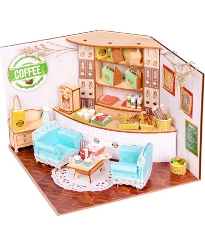 DIY Miniature and Furniture Dollhouse Kit Mini 3D Wooden Doll House Craft Model Scenes Style with Dust Proof Cover and LED Cr...