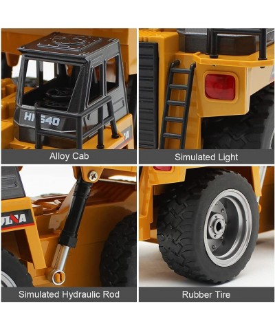 RC Dump Truck 2.4Ghz 4WD Remote Control Construction Vehicle Truck for Boys 1:18 Scale 6 Channel Metal Cab Construction Vehic...