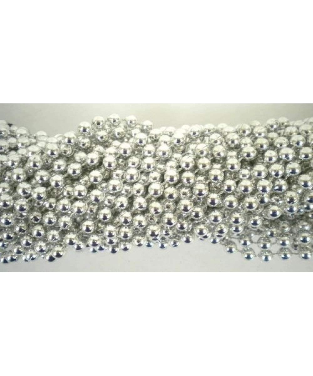 33 Inch 07mm Round Metallic Silver Mardi Gras Beads-6 Dozen (72 Necklaces) $24.70 Kids' Dress-Up Accessories