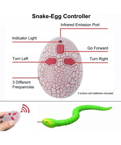 Rely2016 Realistic Remote Control RC Snake Toy Fast Moving Simulation Fake Rattlesnake Robotic Toy Battery Powered Snake-Egg ...