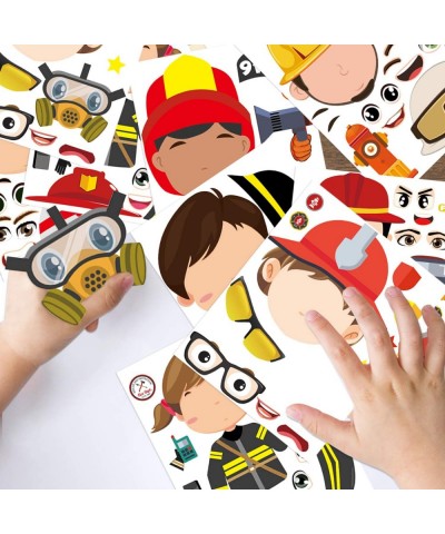 36Pcs Firefighter Sticker Make a Face Stickers Fireman Birthday Party Supplies Baby Shower Party Favors Party Decorations Roo...