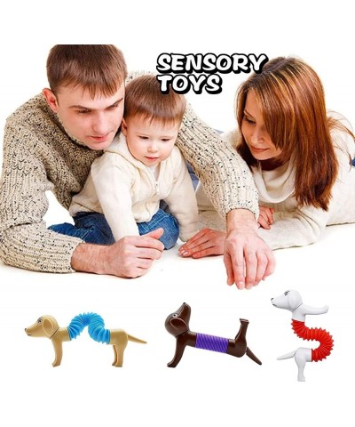 4pcs Pop Tubes Spring Dog Autism Sensory Toys for Kids Fidget Toys for Toddler 3-4 5-10 Stress Relief Pop Tubes for Kids Gift...