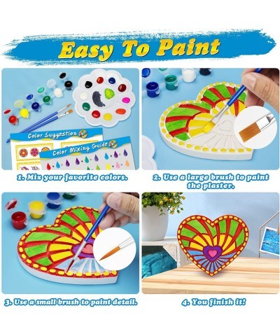 Kids Arts and Crafts Painting Kit 6 Pack Paint Your Own Plaster Stones for Kid Girl Ages 4-8 Creativity Art Supplies Christma...