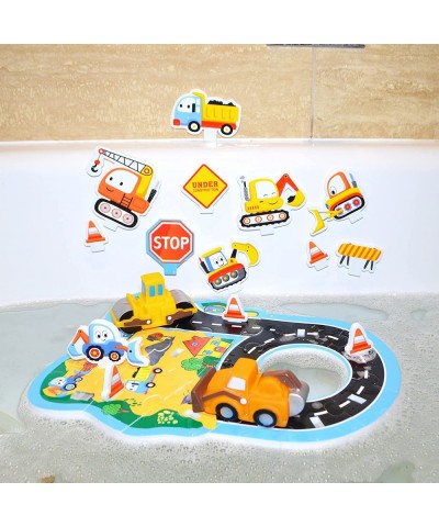 Bath Toy - Bath Time Construct & Build Activity Set for 2 3 4 5 6 7 Year Olds | 29 Pieces with Jigsaw Digger & Bulldozer Wate...