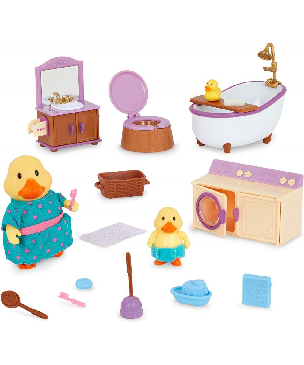 Lil Woodzeez – Dollhouse Furniture – Animal Figurines – Bath & Laundry Set – Kids 3 Years + $27.64 Play Figure Playsets