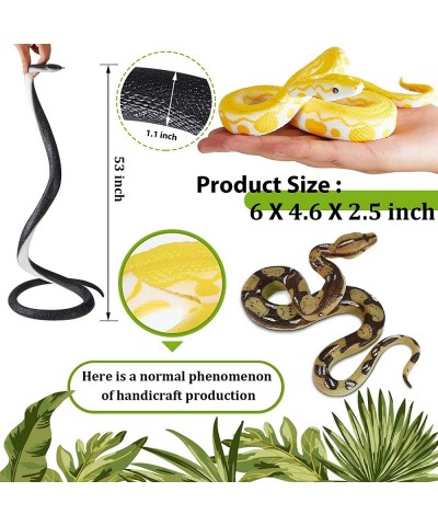 3 Pieces 53 Inches Rubber Snake Realistic Fake Snakes Toy 6 Inches Large Pythons Realistic Fake Snakes Fake Snake Trick Toys ...