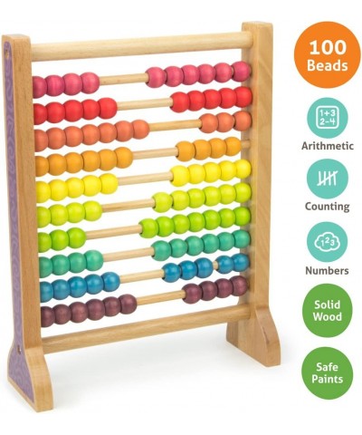 Wooden Abacus Classic Counting Tool Counting Frame Educational Toy with 100 Colorful Beads $40.34 Early Development & Activit...