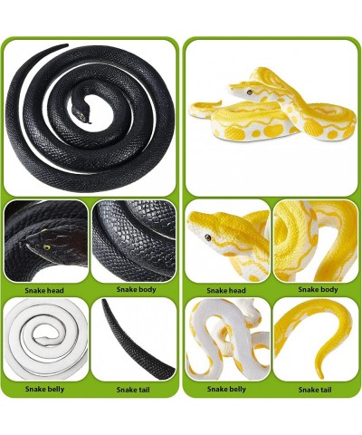 3 Pieces 53 Inches Rubber Snake Realistic Fake Snakes Toy 6 Inches Large Pythons Realistic Fake Snakes Fake Snake Trick Toys ...