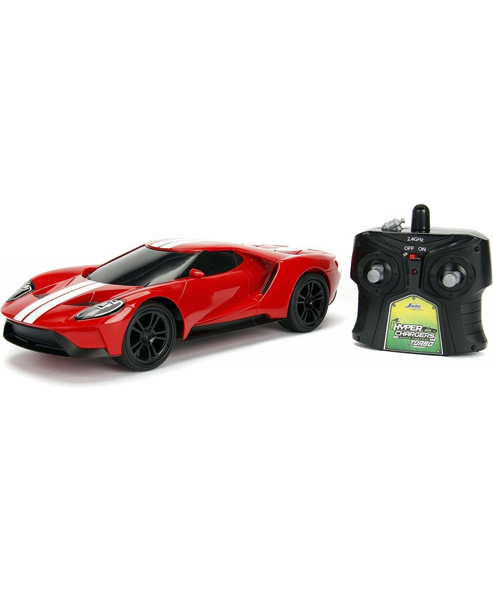 Hyperchargers 1:16 Big Time Muscle R/C '17 Ford GT Vehicle Ready to Run USB Charging Radio Control Car red red w/ White Strip...