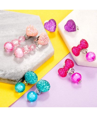 9 Pairs Girls Clip-on Earrings Pretend Princess Play Earrings Jewelry Set (Style 2) $25.16 Kids' Dress-Up Accessories