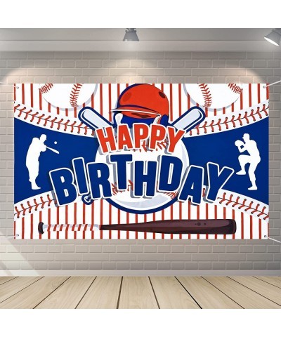 Baseball Party Decorations Baseball Happy Birthday Banner Party Supplies for Boys Kids Teens Large Sport Themed Birthday Back...