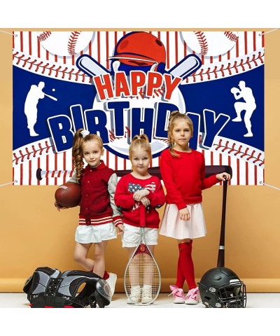 Baseball Party Decorations Baseball Happy Birthday Banner Party Supplies for Boys Kids Teens Large Sport Themed Birthday Back...